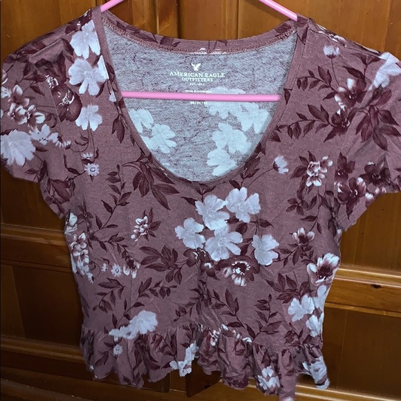Pink floral crop top size medium - Picture 1 of 1